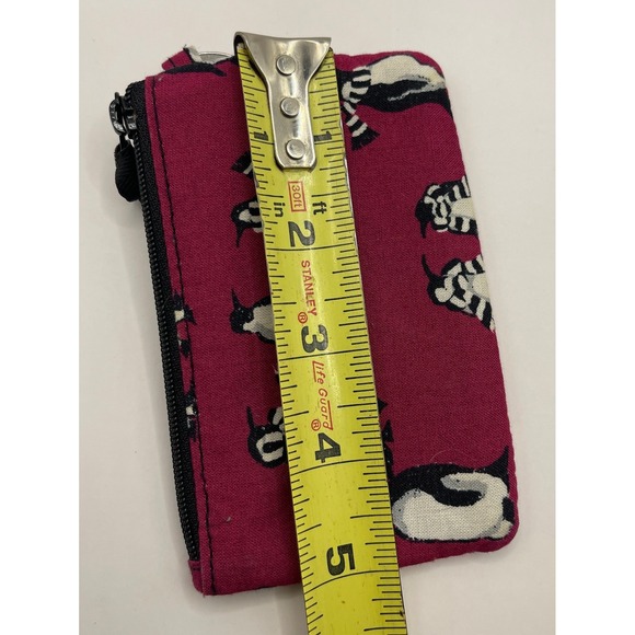 Vera Bradley Coin Purse Wallet Keyring Cute Penguins Scarf Design Pink Card - Picture 6 of 6